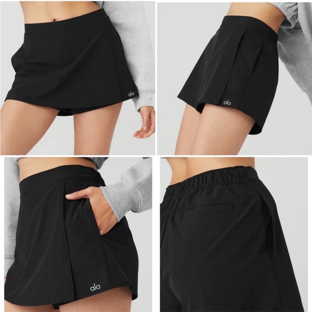 ALO Yoga Jet Black Women's Athletic Shorts